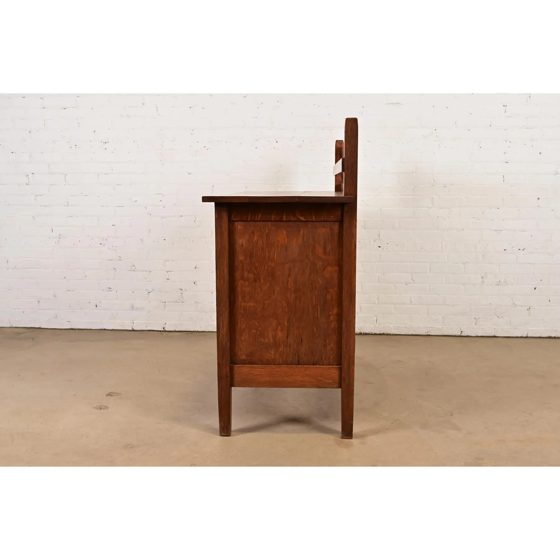 Gustav Stickley Antique Mission Oak Arts & Crafts Strap Hinge Sideboard, Circa 1910 - Image 12