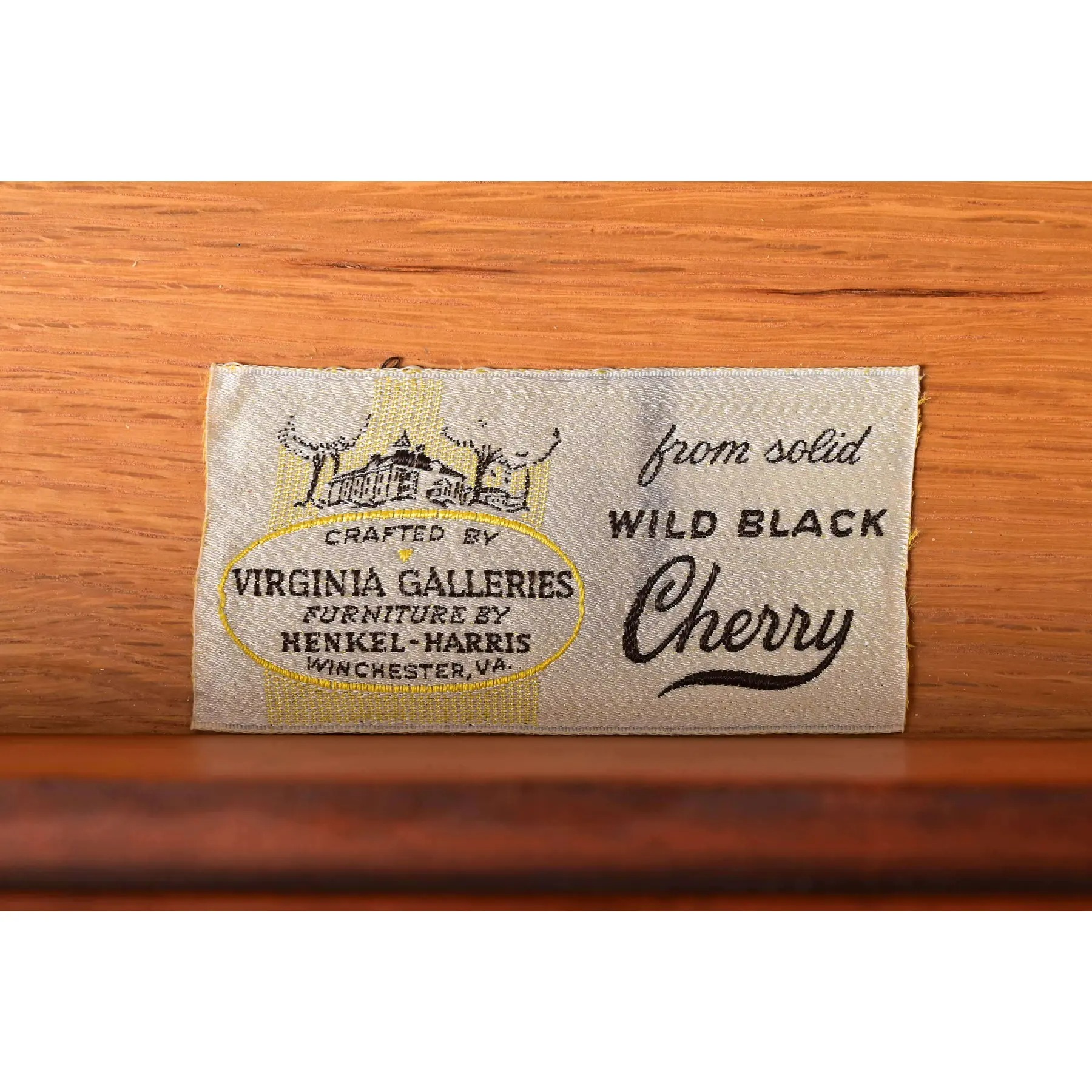 Henkel Harris American Colonial Solid Cherry Wood Breakfront or Sideboard Buffet With Hutch Top, 1977 - Image 10