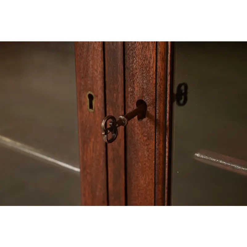 Berkey & Gay Antique Victorian Carved Mahogany Triple Bookcase or Display Cabinet, Circa 1890s - Image 7