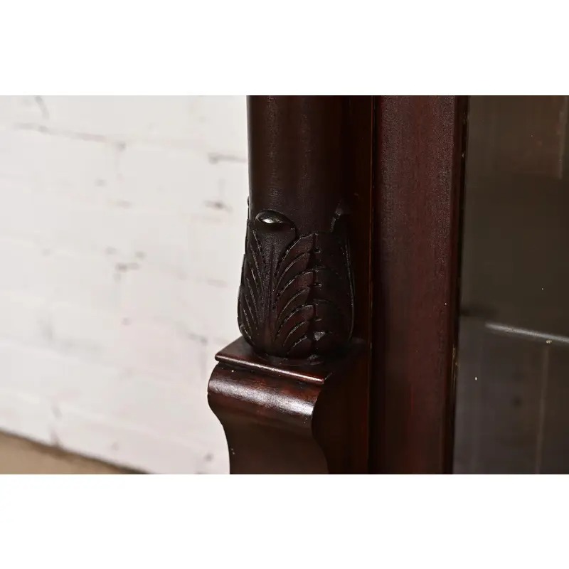 R. J. Horner Style American Empire Carved Mahogany Double Bookcase, Circa 1890s - Image 7