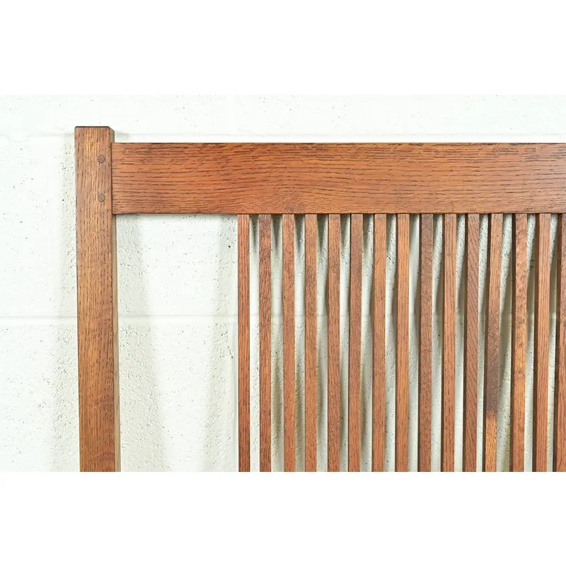 Stickley Mission Oak Arts & Crafts Spindle Bench or Settee - Image 7