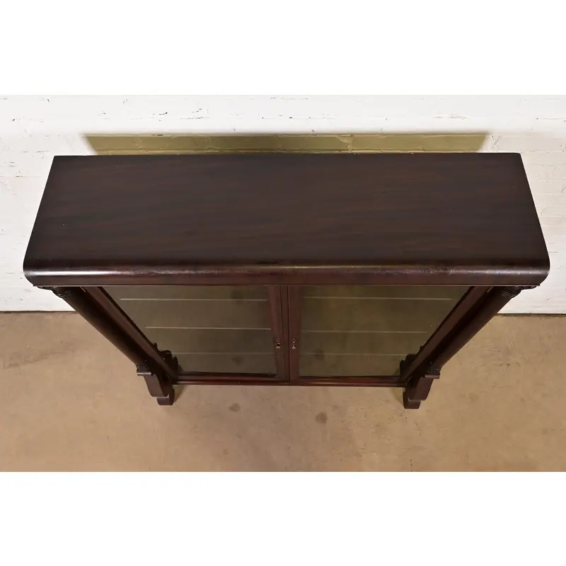 R. J. Horner Style American Empire Carved Mahogany Double Bookcase, Circa 1890s - Image 8