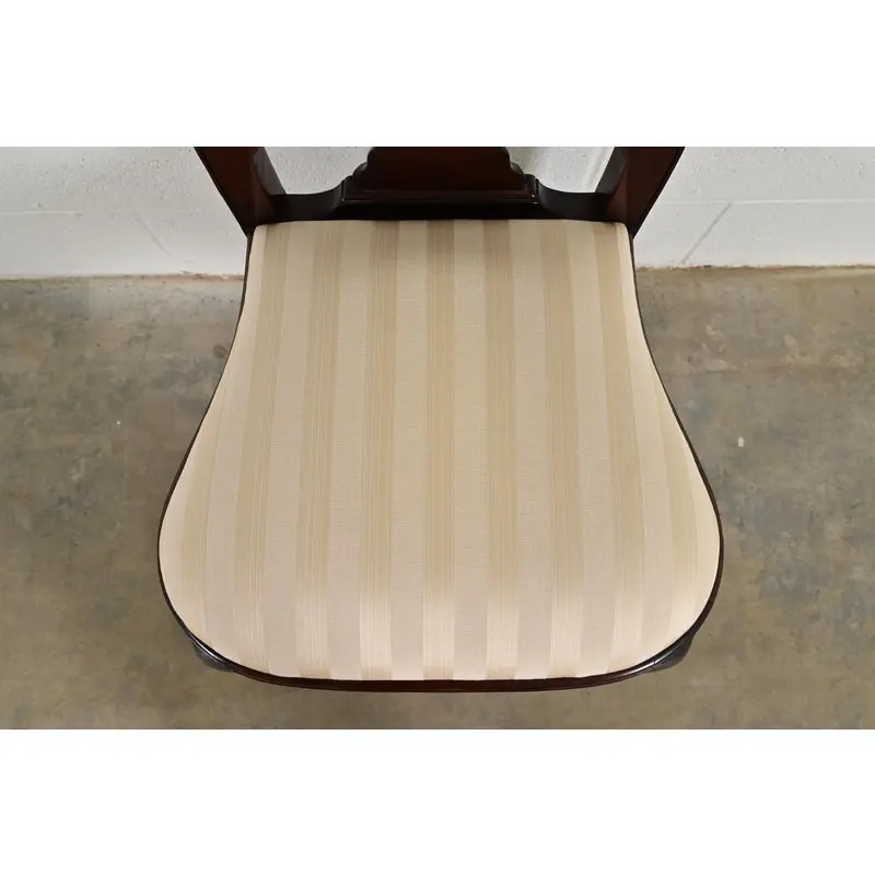 Stickley Queen Anne Carved Solid Mahogany Dining Chairs, Set of Six - Image 8