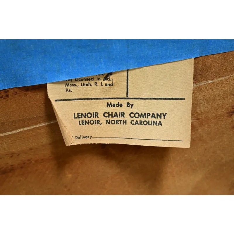 Broyhill Brasilia Mid-Century Modern Sculpted Walnut High Back Armchairs, Pair - Image 9