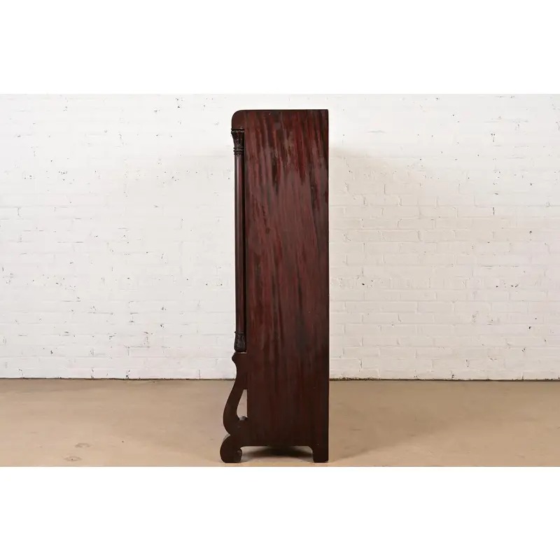 R. J. Horner Style American Empire Carved Mahogany Double Bookcase, Circa 1890s - Image 9