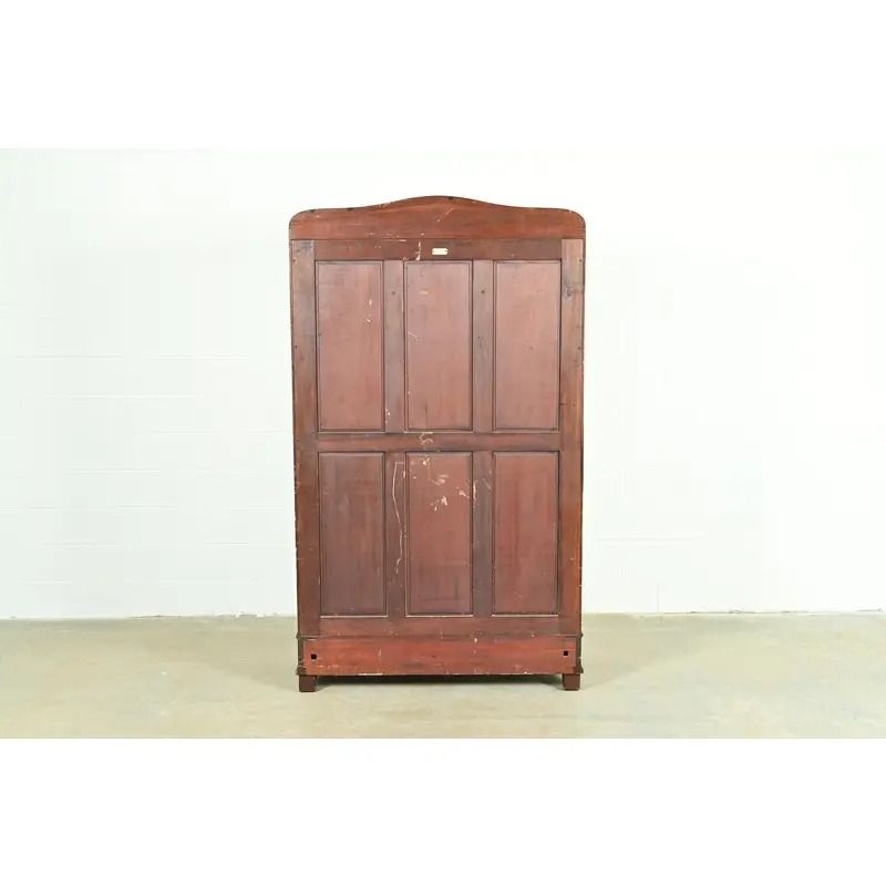 R. J. Horner Victorian Mahogany Mirror Front Armoire Dresser or Linen Press, Circa 1890s - Image 9