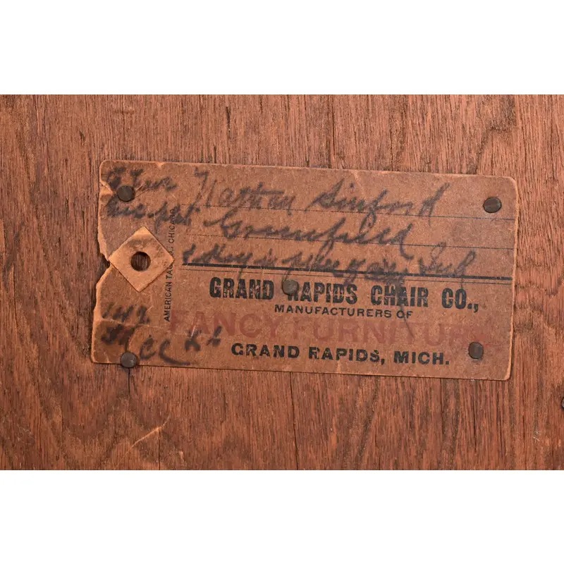 Stickley Brothers Style Antique Mission Oak Arts & Crafts Glass Front Bookcase Cabinet, Circa 1900 - Image 9