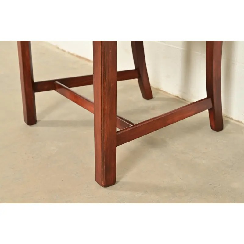 Baker Furniture Style Georgian Carved Mahogany Dining Chairs, Set of Four - Image 10