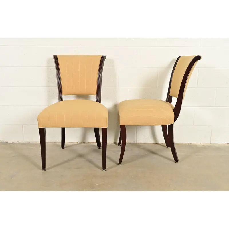 Barbara Barry for Baker Furniture Modern Regency Mahogany Dining Chairs, Set of Four - Image 10