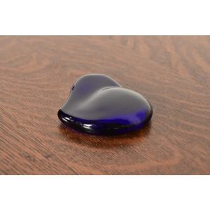 Elsa Peretti for Tiffany & Co. Cobalt Blue Murano Glass Heart Shaped Paperweight