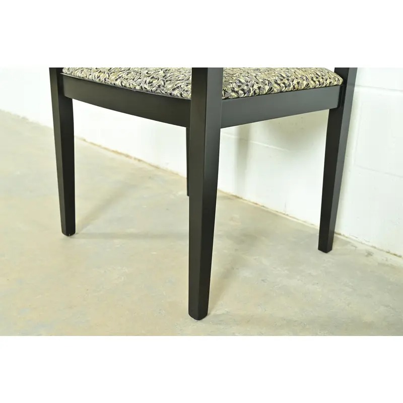 Knoll Postmodern Black Lacquered Ricchio Dining Chairs, Set of Eight - Image 10