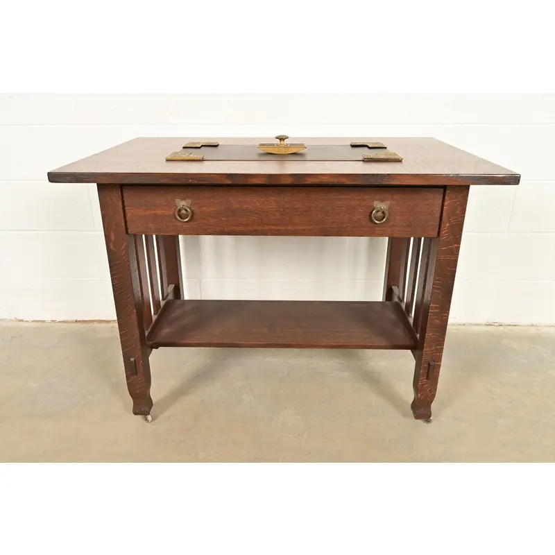 Tiffany Studios New York Bookmark Pattern Bronze Doré Rocker Blotter - Image 10