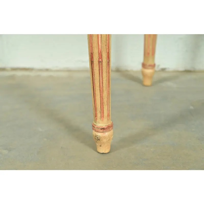 Baker Furniture French Regency Louis XVI Cream and Pink Lacquered Dining Chairs, Set of Four - Image 11