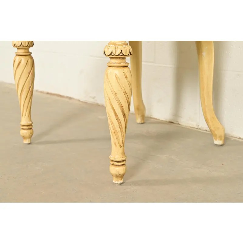 Karges French Regency Louis XVI Cream Lacquered Dining Chairs, Set of Four - Image 11