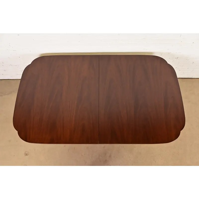 Karges Georgian Mahogany Double Pedestal Extension Dining Table, Newly Refinished - Image 11