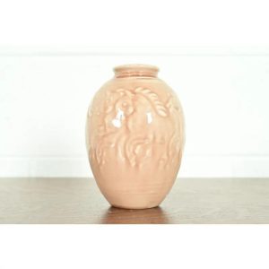 Rookwood Pottery Arts & Crafts Glazed Ceramic Art Pottery Vase With Relief Decoration of Horses, 1945