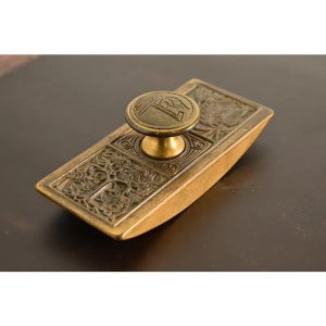 Tiffany Studios New York Bookmark Pattern Bronze Doré Rocker Blotter