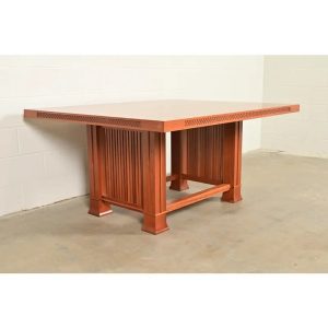 Frank Lloyd Wright for Cassina Arts & Crafts Husser House Cherry Wood Dining Table