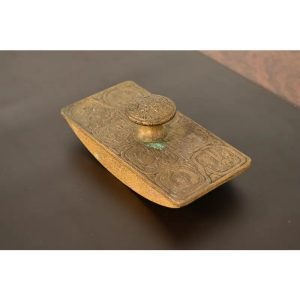 Tiffany Studios New York Zodiac Bronze Doré Rocker Blotter, Circa 1910