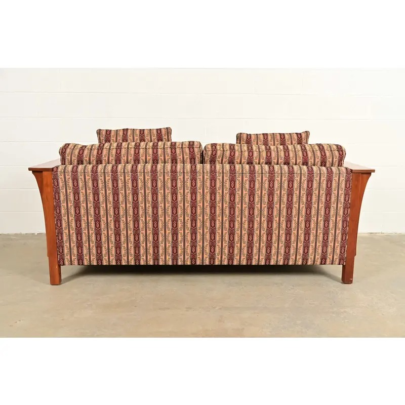 Stickley Mission Arts and Crafts Cherry Wood Spindle Settle Sofa - Image 13