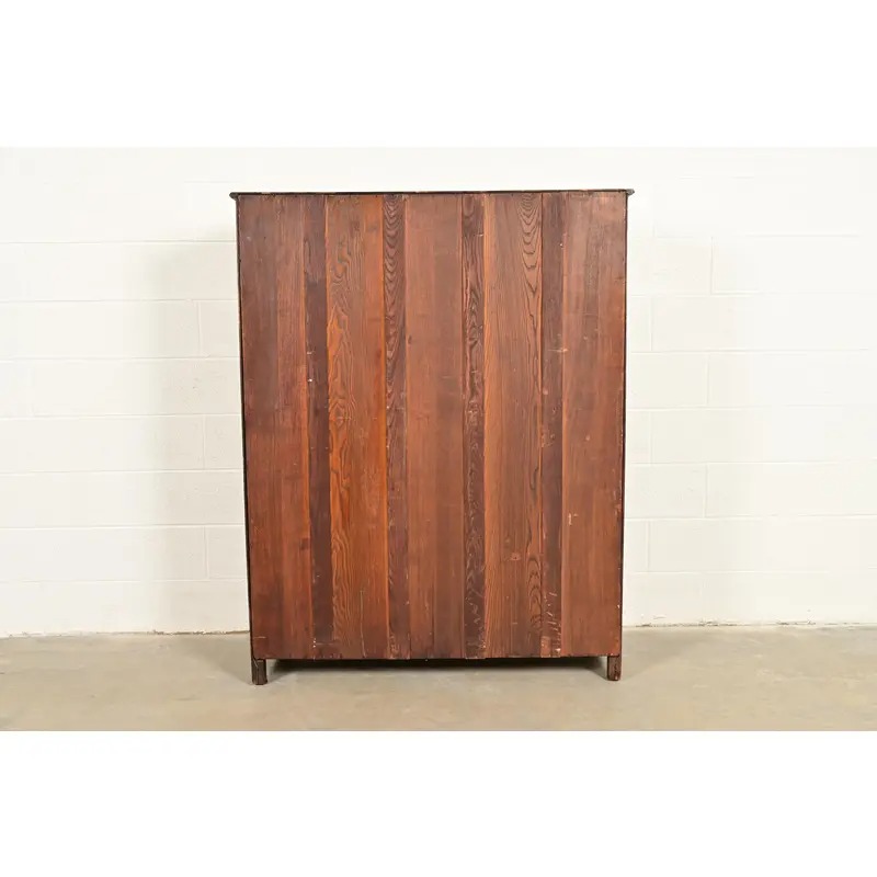 Antique Victorian Carved Oak Two-Door Bookcase, Circa 1890s - Image 14