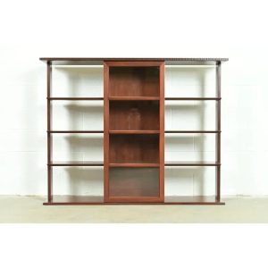 Frank Lloyd Wright Taliesin Mahogany Bookcase or Room Divider, Newly Refinished