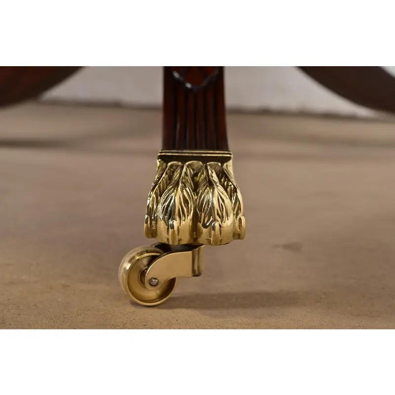 Karges Georgian Mahogany Double Pedestal Extension Dining Table, Newly Refinished - Image 14