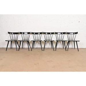 Paul McCobb Planner Group Mid-Century Modern Spindle Back Dining Chairs, Set of Six