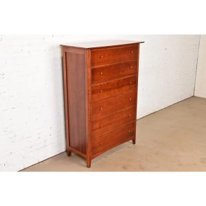 Thomasville Arts & Crafts Shaker Cherry Wood Highboy Dresser