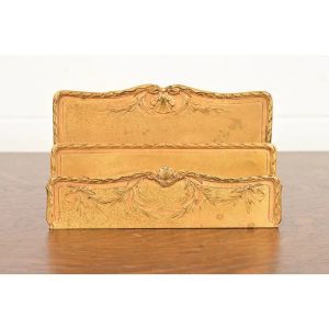 Tiffany Studios New York Louis XVI Bronze Doré Letter Rack