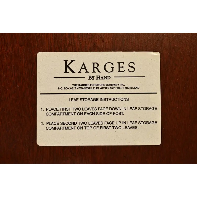 Karges Georgian Mahogany Double Pedestal Extension Dining Table, Newly Refinished - Image 15