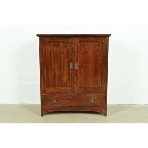 Stickley Mission Oak Arts & Crafts Media Cabinet