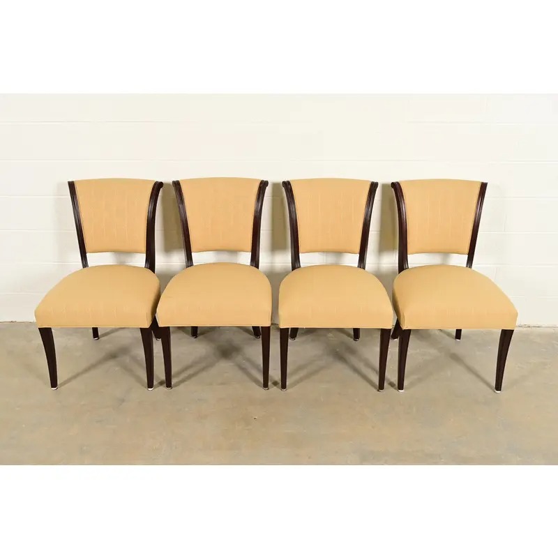 Barbara Barry for Baker Furniture Modern Regency Mahogany Dining Chairs, Set of Four - Image 2