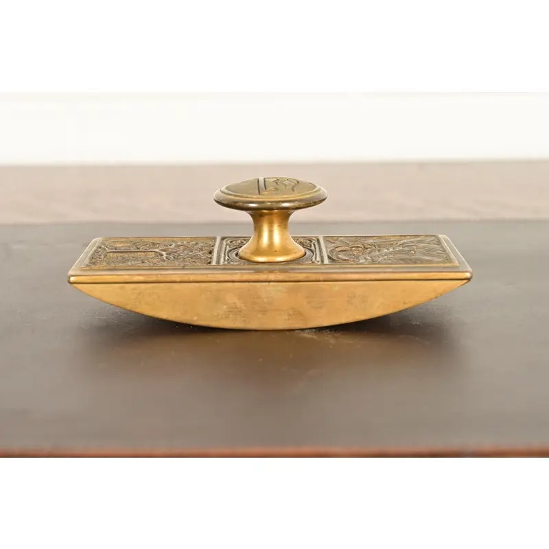 Tiffany Studios New York Bookmark Pattern Bronze Doré Rocker Blotter - Image 2