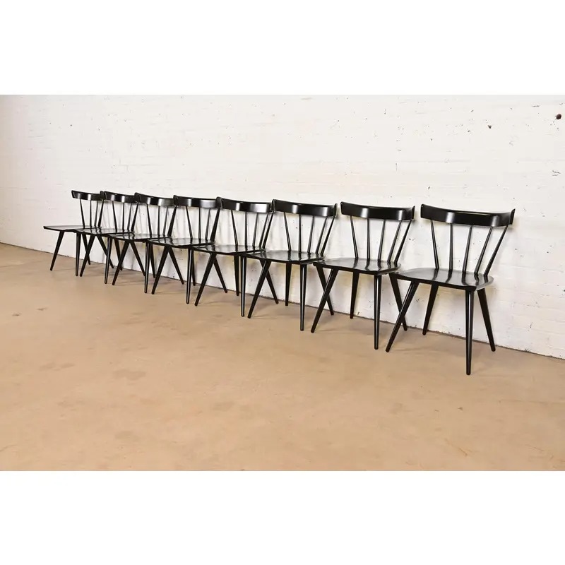 Paul McCobb Planner Group Mid-Century Modern Spindle Back Dining Chairs, Set of Eight - Image 3
