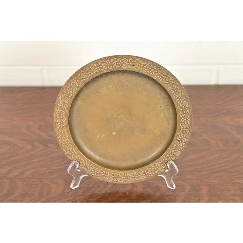 Tiffany Studios New York Bronze Doré Plate With Decorative Border - Image 3