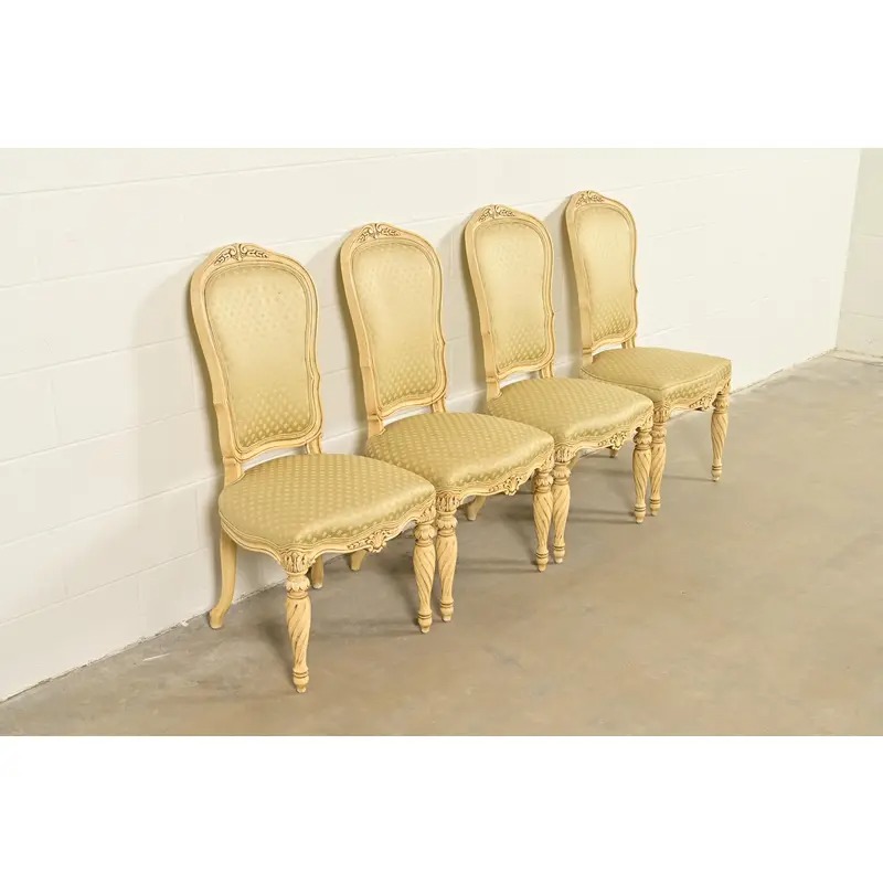 Karges French Regency Louis XVI Cream Lacquered Dining Chairs, Set of Four - Image 4