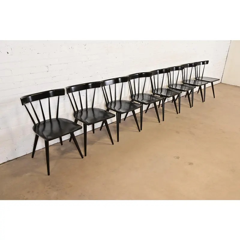 Paul McCobb Planner Group Mid-Century Modern Spindle Back Dining Chairs, Set of Eight - Image 4