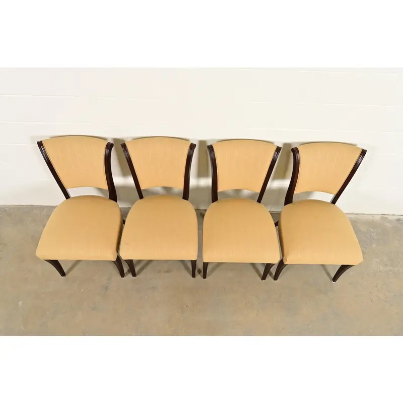 Barbara Barry for Baker Furniture Modern Regency Mahogany Dining Chairs, Set of Four - Image 5