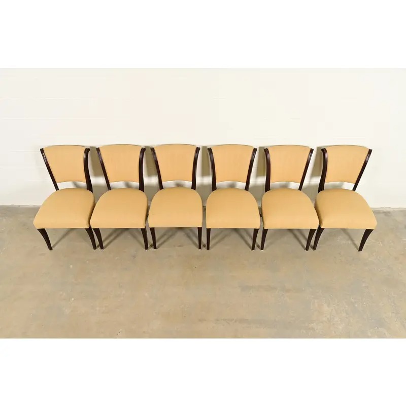 Barbara Barry for Baker Furniture Modern Regency Mahogany Dining Chairs, Set of Six - Image 5