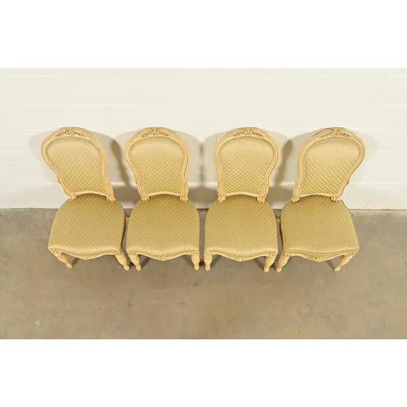 Karges French Regency Louis XVI Cream Lacquered Dining Chairs, Set of Four - Image 5