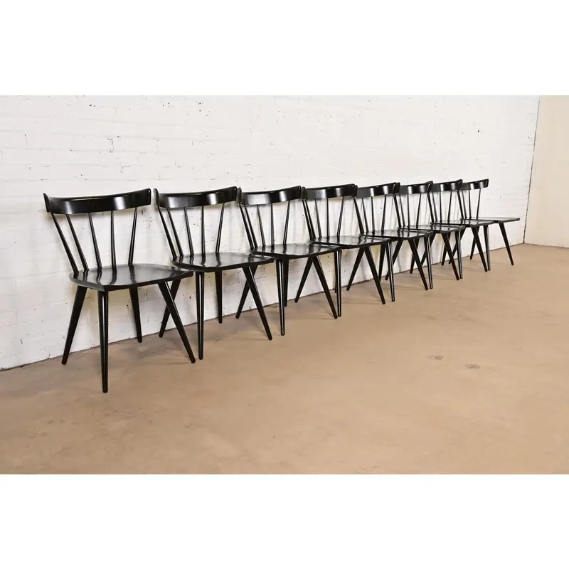 Paul McCobb Planner Group Mid-Century Modern Spindle Back Dining Chairs, Set of Eight - Image 5
