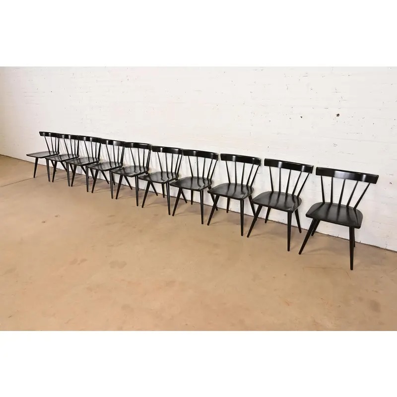 Paul McCobb Planner Group Mid-Century Modern Spindle Back Dining Chairs, Set of Ten - Image 5
