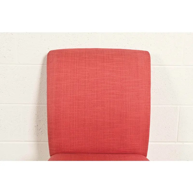 Baker Furniture Modern Regency Sycamore Wood Upholstered X-Base Dining Chairs, Set of Six - Image 6