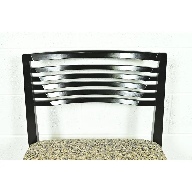 Knoll Postmodern Black Lacquered Ricchio Dining Chairs, Set of Six - Image 6