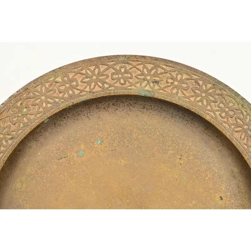 Tiffany Studios New York Bronze Doré Plate With Decorative Border - Image 6