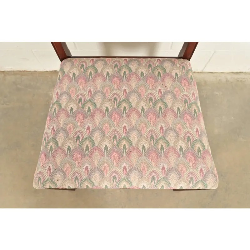 Baker Furniture Style Georgian Carved Mahogany Side Chairs or Dining Chairs, Pair - Image 8