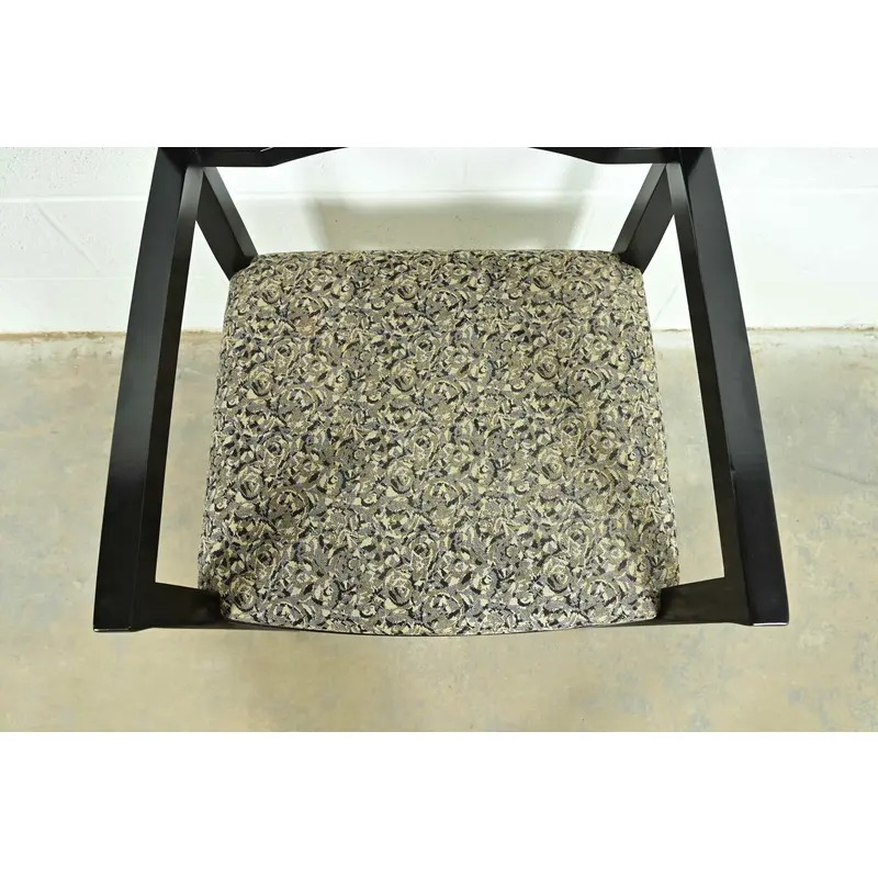 Knoll Postmodern Black Lacquered Ricchio Dining Chairs, Set of Eight - Image 8