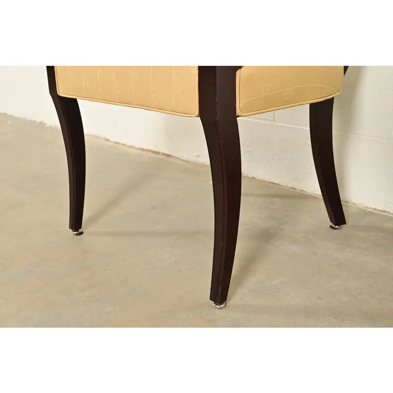 Barbara Barry for Baker Furniture Modern Regency Mahogany Armchairs, Pair - Image 9