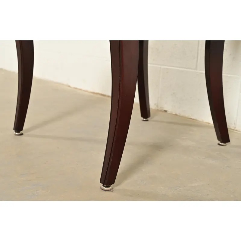 Barbara Barry for Baker Furniture Modern Regency Mahogany Dining Chairs, Set of Four - Image 9